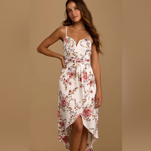Lulus floral print midi dress - Picture 1 of 9